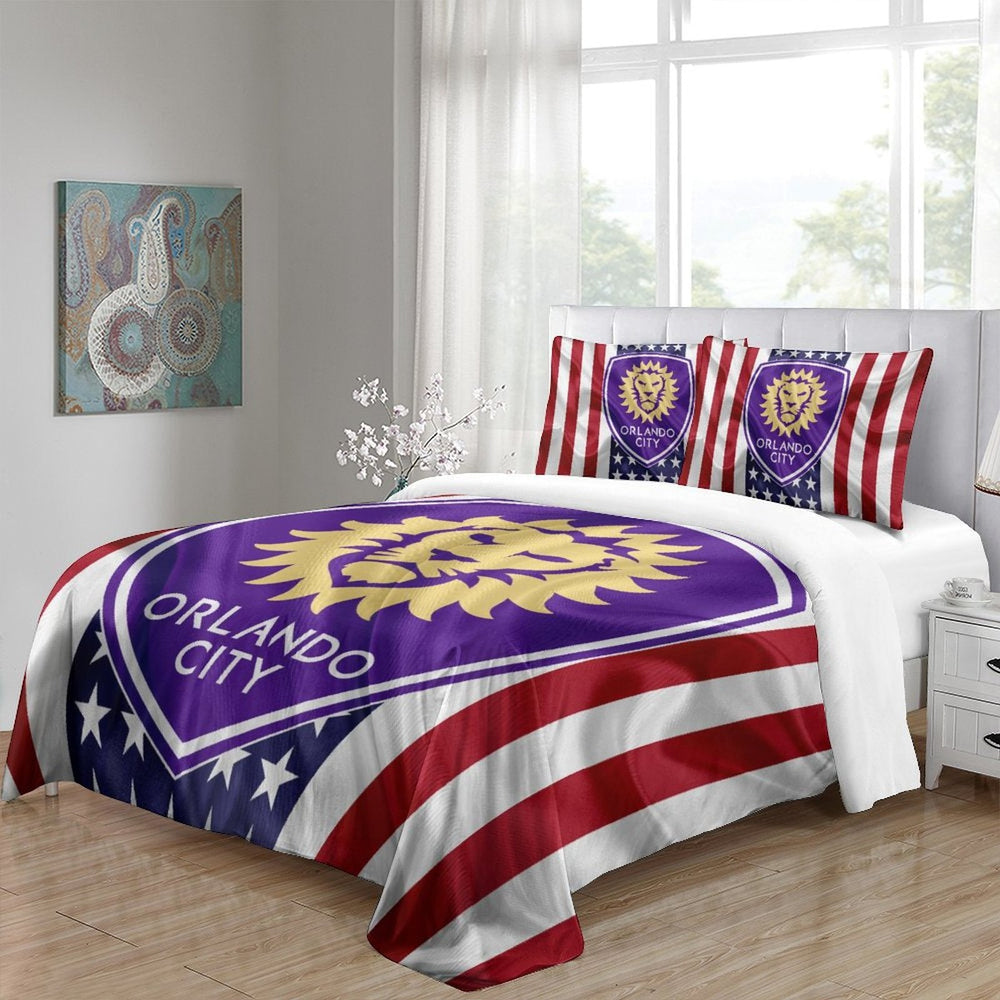 Orlando City SC Bedding Set Duvet Cover Without Filler (Online Order Only)