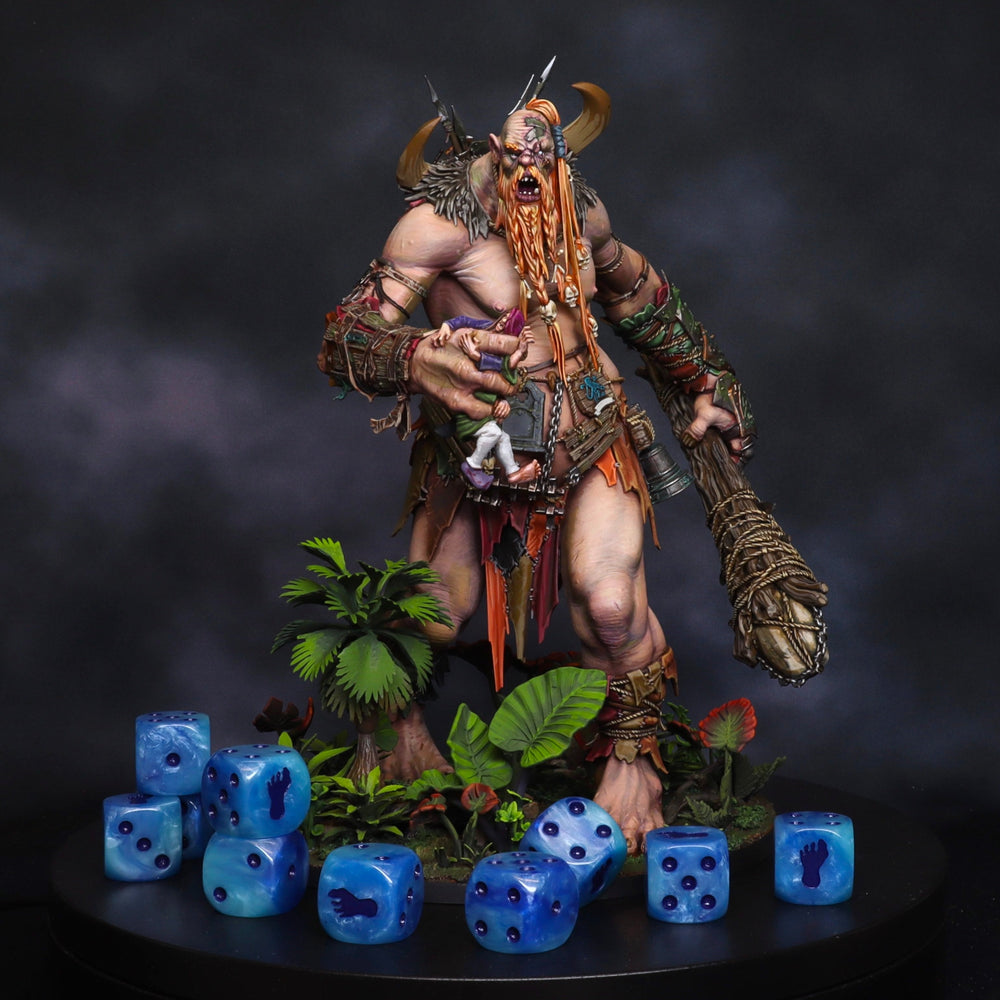 Giant Footprint Dice - Blue Frost (ONLINE ORDER ONLY)