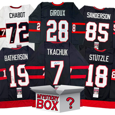 Autographed/Signed Ottawa Hockey Jersey Mystery Box with PSA JSA or Beckett COA (ONLINE ORDER ONLY)