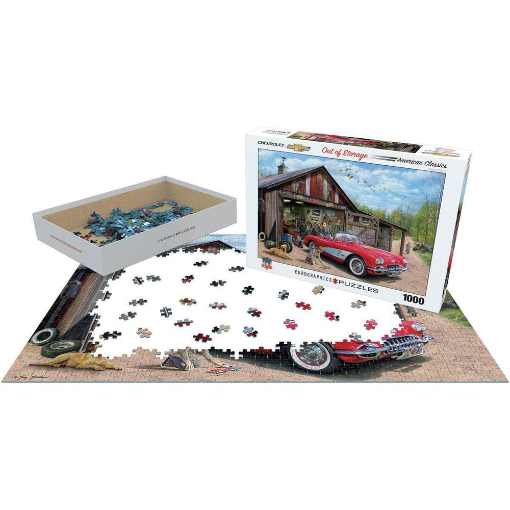 Out of Storage Corvette 1000 Piece Jigsaw Puzzle Eurographics