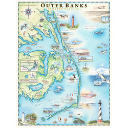 Outer Banks of North Carolina 1000 Piece Jigsaw Puzzle Xplorer Maps (ONLINE ORDER ONLY)