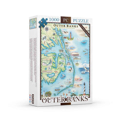 Outer Banks of North Carolina 1000 Piece Jigsaw Puzzle Xplorer Maps (ONLINE ORDER ONLY)