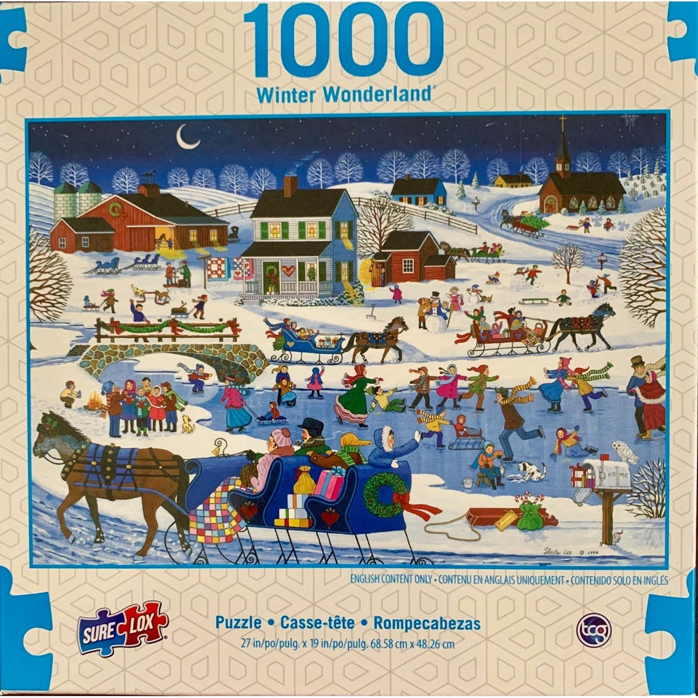 Over the River Winter Wonderland 1000 Piece Jigsaw Puzzle Sure Lox (ONLINE ORDER ONLY)