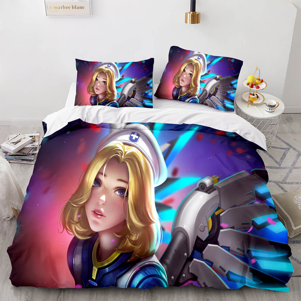Overwatch Cosplay 3 Piece Bedding Sets Quilt Covers Without Filler (Online Order Only)
