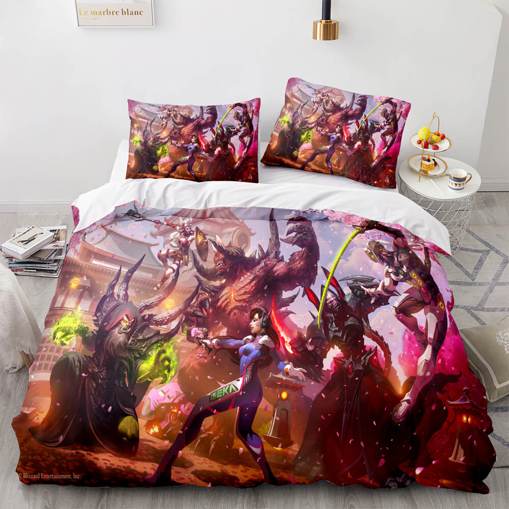 Overwatch Cosplay 3 Piece Bedding Sets Quilt Covers Without Filler (Online Order Only)
