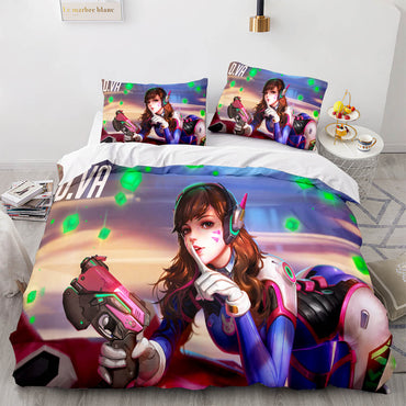 Overwatch Cosplay 3 Piece Bedding Sets Quilt Covers Without Filler (Online Order Only)