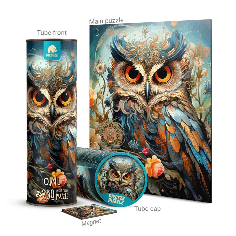 Owl 250 Piece Wooden Jigsaw Puzzle Geek Toys (ONLINE ORDER ONLY)