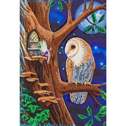 Owl and Fairy Tree Crystal Art Notebook Kit Craft Buddy