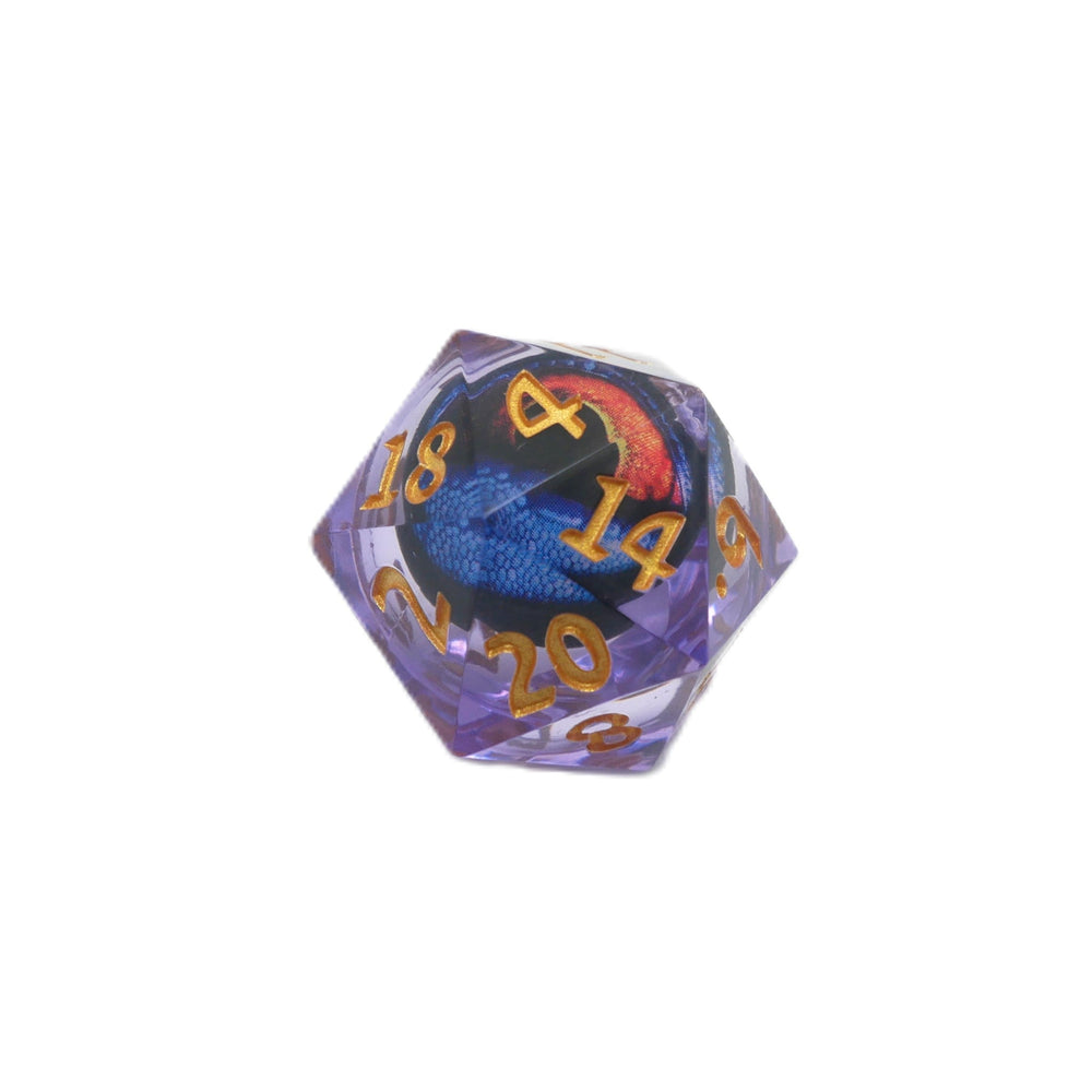 Owlbear's Eye - Giant D20 Moving Eye DnD Dice | Acrylic RPG Gaming Dice
