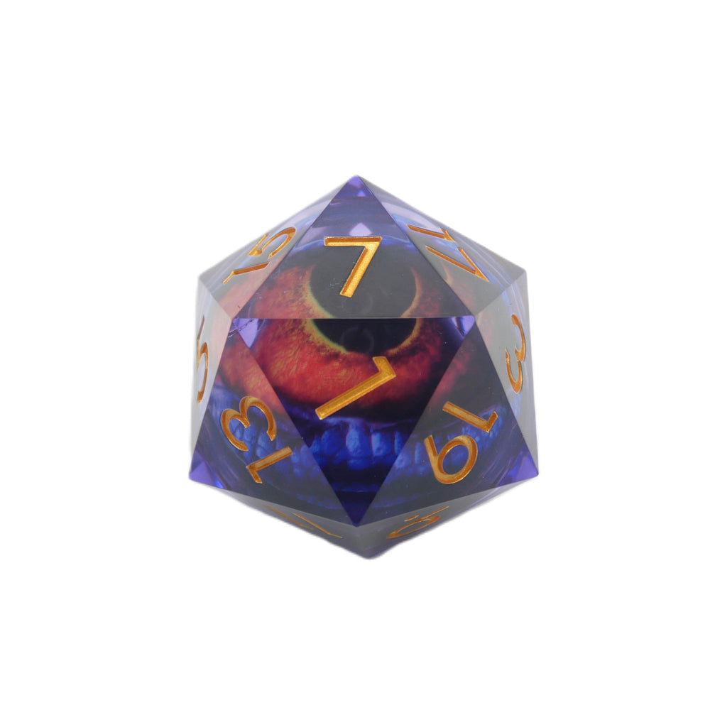 Owlbear's Eye - Giant D20 Moving Eye DnD Dice | Acrylic RPG Gaming Dice