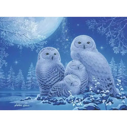 Owls in Moonlight 500 Piece Glow in the Dark Jigsaw Puzzle Ravensburger