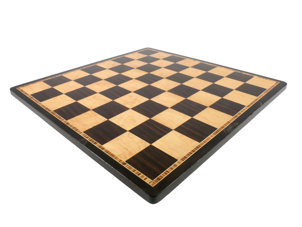 Chess Board - 17" Ebony & Birdseye Maple Chess Board (ONLINE ORDER ONLY)