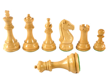 Chess Pieces - 4” Majestic Acaciawood/Boxwood Chess Pieces (ONLINE ORDER ONLY)
