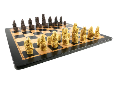 Chess Set - Medieval Resin Chessmen on Ebony/Birdseye Board (ONLINE ORDER ONLY)