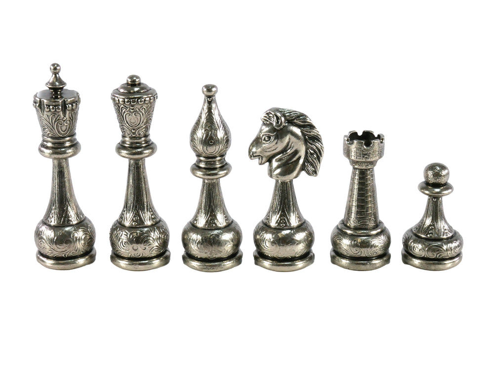 Chess Pieces - Large Staunton Style Metal Chess Pieces (ONLINE ORDER ONLY)