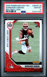 Graded 2025 Panini Instant Quinshon Judkins #RPSFL26 RPS First Look Rookie RC Football Card PSA 10 Gem Mint (ONLINE ORDER ONLY)