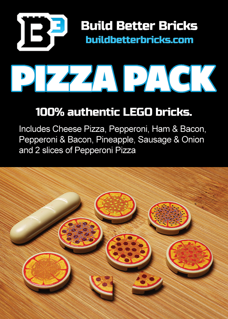 Pizza Pack made using LEGO parts - B3 Customs (Online Order Only)