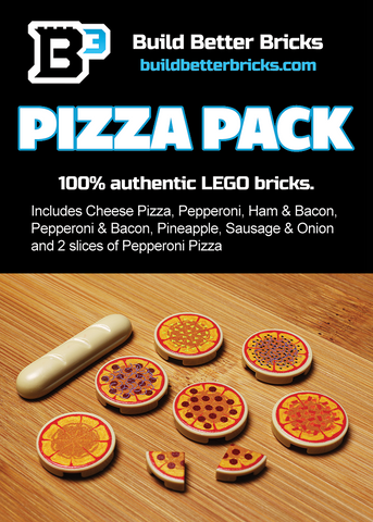 Pizza Pack made using LEGO parts - B3 Customs (Online Order Only)