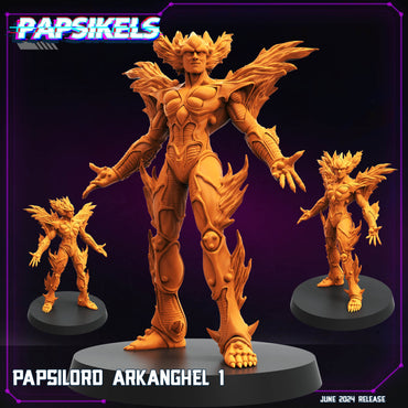 3D Printed Papsikels Papsilord Arkanghel Set JUNE 2024 TRIBES - CYBERPUNK 28mm 32mm (Online Only)