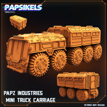 3D Printed Papsikels Papz Industries Mining Mini Truck October 2024 SciFi 28mm 32mm (Online Only)