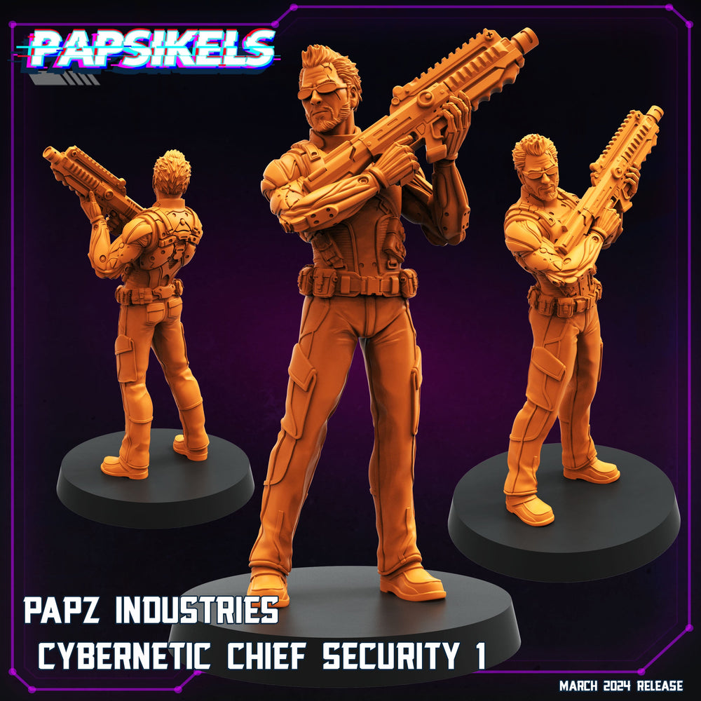 3D Printed Papsikels Papz Industries Cybernetic Chief Security Set 28mm 32mm (Online Only)