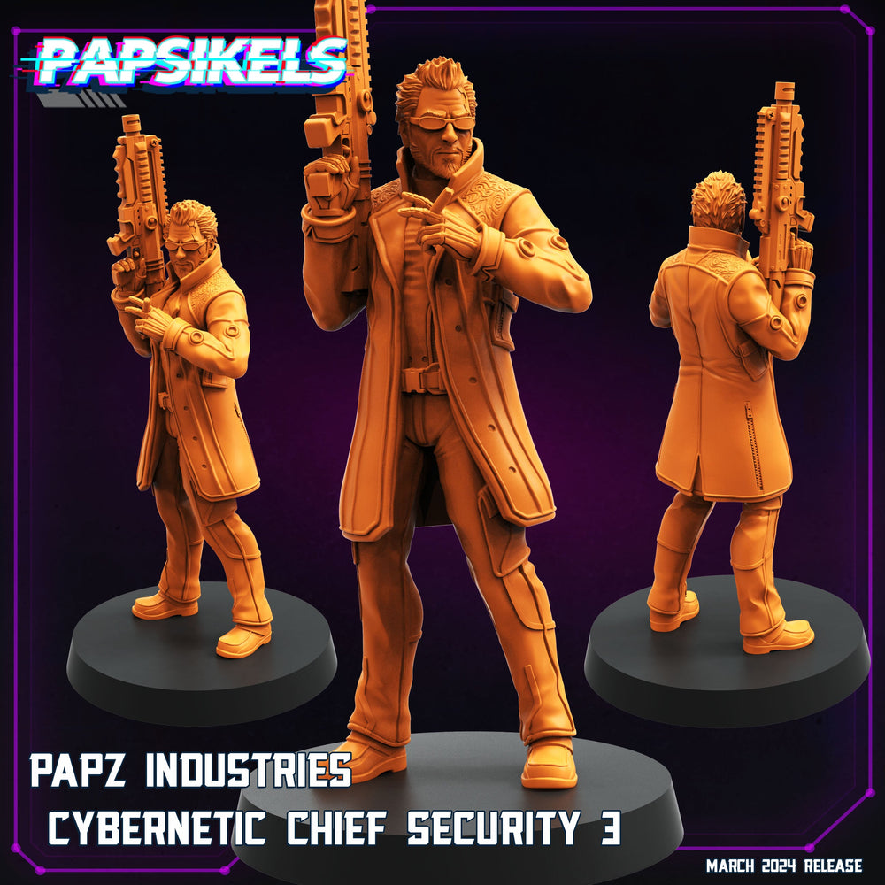 3D Printed Papsikels Papz Industries Cybernetic Chief Security Set 28mm 32mm (Online Only)