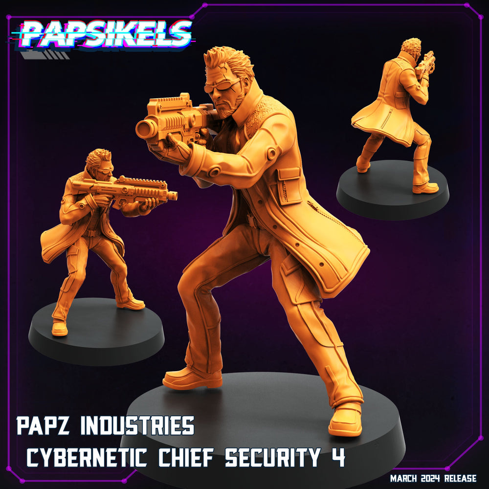 3D Printed Papsikels Papz Industries Cybernetic Chief Security Set 28mm 32mm (Online Only)