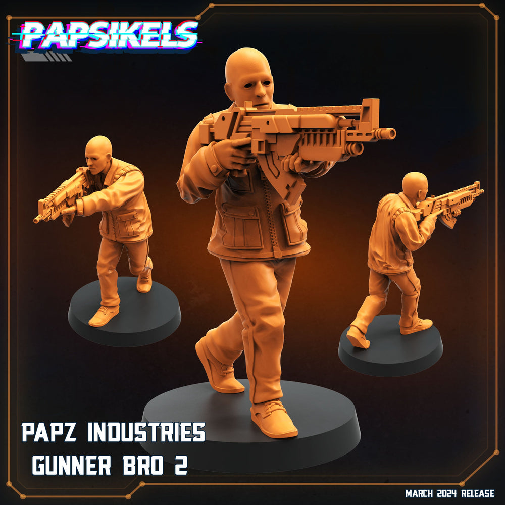 3D Printed Papsikels Papz Industries Gunner Bros Set 1 MARCH 2025 SCIFI 28mm 32mm (Online Only)