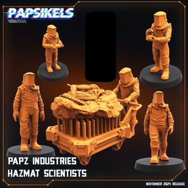 3D Printed Papsikels Papz Industries Hazmat Scientists Nov 2024 Scifi 28mm 32mm (Online Only)