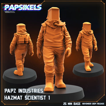 3D Printed Papsikels Papz Industries Hazmat Scientists Nov 2024 Scifi 28mm 32mm (Online Only)