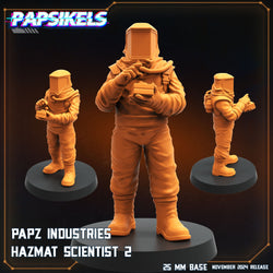 3D Printed Papsikels Papz Industries Hazmat Scientists Nov 2024 Scifi 28mm 32mm (Online Only)