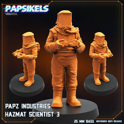 3D Printed Papsikels Papz Industries Hazmat Scientists Nov 2024 Scifi 28mm 32mm (Online Only)