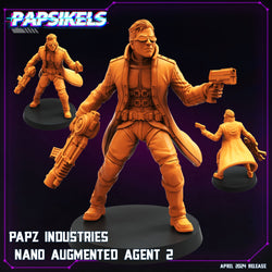 3D Printed Papsikels Papz Industries Nano Augmented Agent Set 28mm 32mm (Online Only)