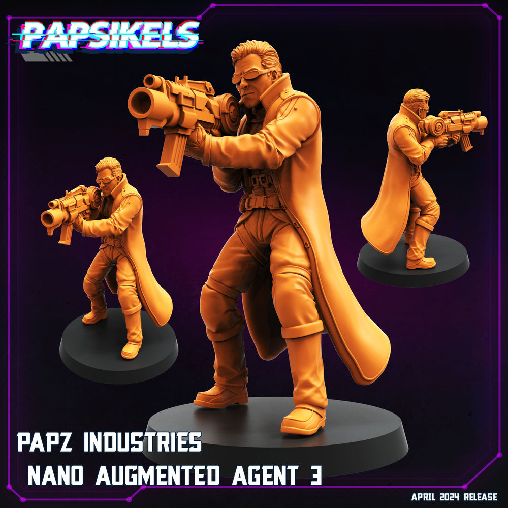 3D Printed Papsikels Papz Industries Nano Augmented Agent Set 28mm 32mm (Online Only)