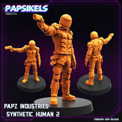 3D Printed Papsikels Papz Industries Synthetic Human February 2025 Cyberpunk 28mm 32mm (Online Only)