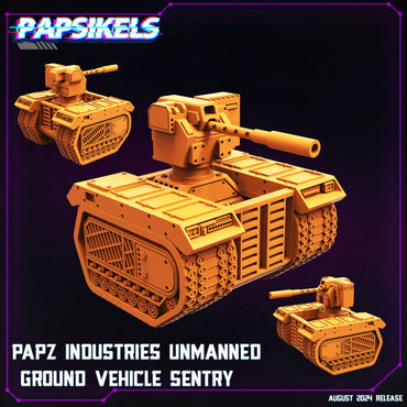 3D Printed Papsikels August 2024 Cyberpunk Papz Industries Unmanned Vehicle Sentry 28mm 32mm (Online Only)