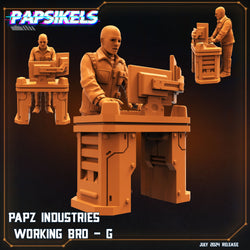 3D Printed Papsikels Papz Industries Working Bro Set July 2024 Scifi 28mm 32mm (Online Only)