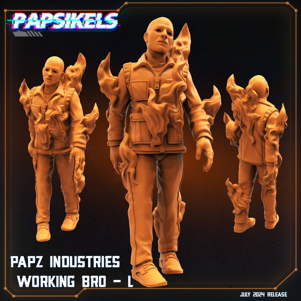 3D Printed Papsikels Papz Industries Working Bro Set July 2024 Scifi 28mm 32mm (Online Only)