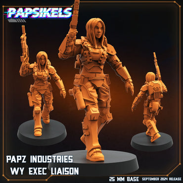 3D Printed Papsikels Papz Industries Wy Exec Liaison SEPTEMBER 2024 SCIFI 28mm 32mm (Online Only)