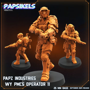 3D Printed Papsikels Papz Industries Wy Pmcs Operator 11 SEPTEMBER 2024 SCIFI 28mm 32mm (Online Only)