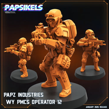 3D Printed Papsikels Papz Industries Wy Pmcs Operators Set January 2025 - Scifi 28mm 32mm (Online Only)