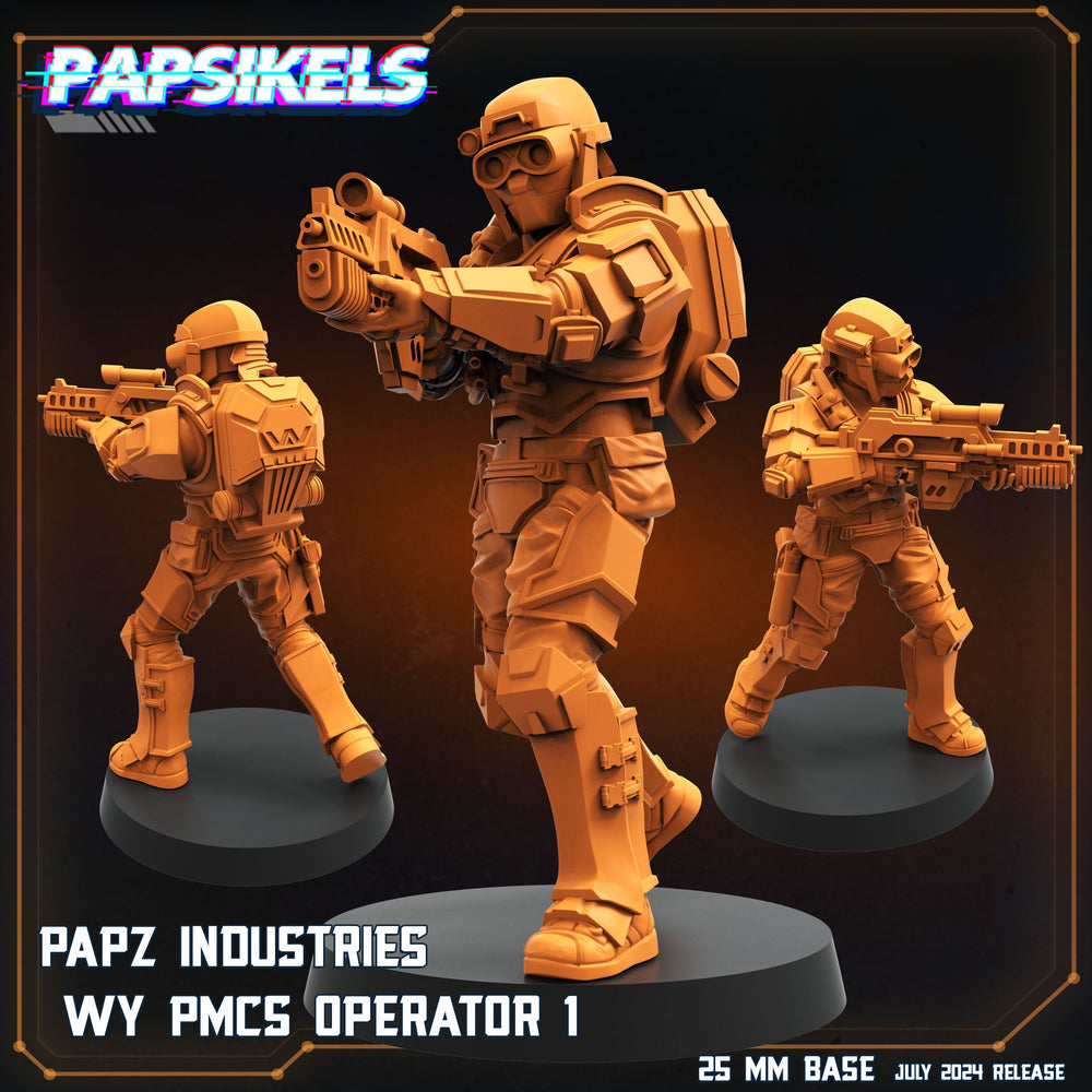 3D Printed Papsikels Papz Industries Wy Pmcs Operator Set July 2024 Scifi 28mm 32mm (Online Only)