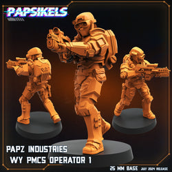 3D Printed Papsikels Papz Industries Wy Pmcs Operator Set July 2024 Scifi 28mm 32mm (Online Only)