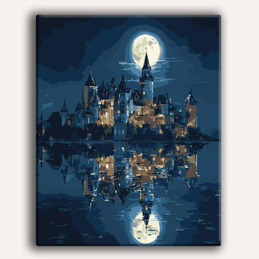 Castle in Moonlight - Paint By Numbers Kit (ONLINE ORDER ONLY)