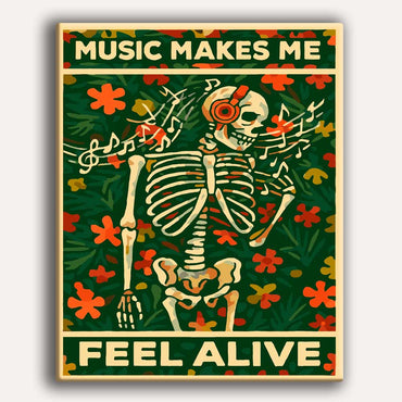 Music Makes Me Feel Alive - Paint By Numbers Kit (ONLINE ORDER ONLY)