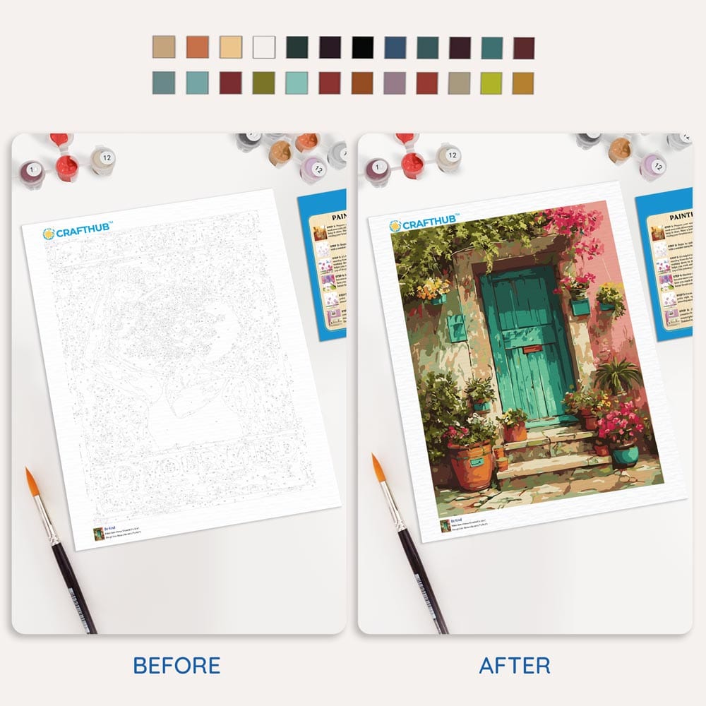 Green Door - Paint By Numbers Kit (ONLINE ORDER ONLY)