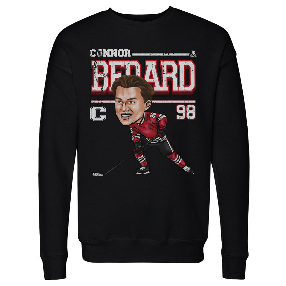 Connor Bedard Chicago Cartoon WHT (ONLINE ORDER ONLY)