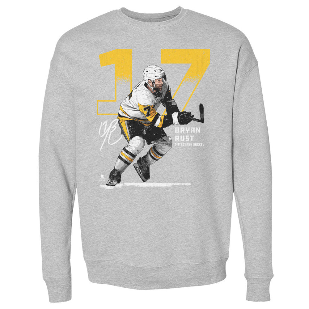 Bryan Rust Pittsburgh Outline WHT
