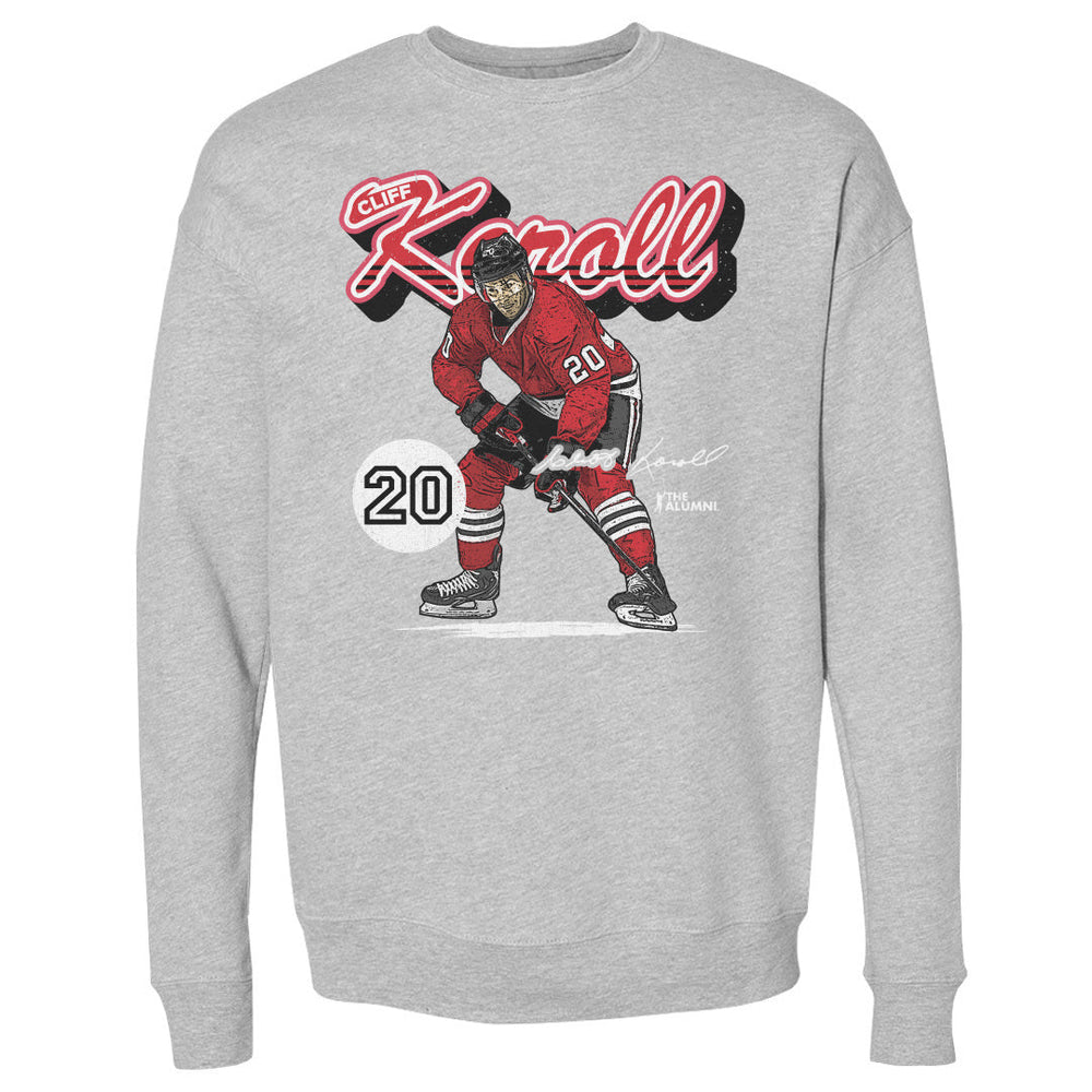 Cliff Koroll Chicago Retro Script WHT (ONLINE ORDER ONLY)