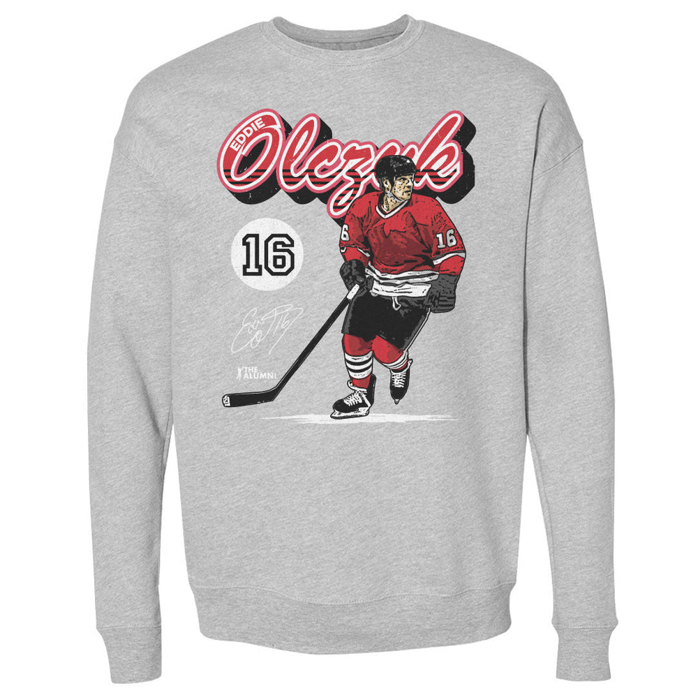 Eddie Olczyk Chicago Retro Script WHT (ONLINE ORDER ONLY)